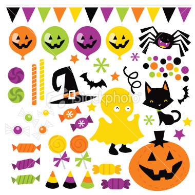 Stock Vector Illustration:  Retro Halloween Trick Or Treat