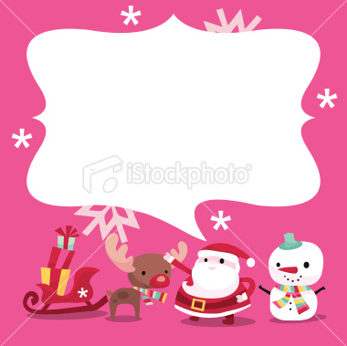 Stock Vector Illustration:  Modern Whimsical Christmas Message Copyspace