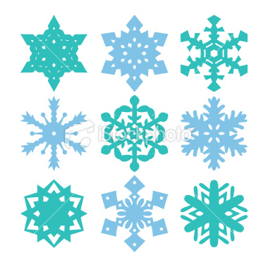 Stock Vector Illustration:  Christmas Snowflakes Crystal Filigree