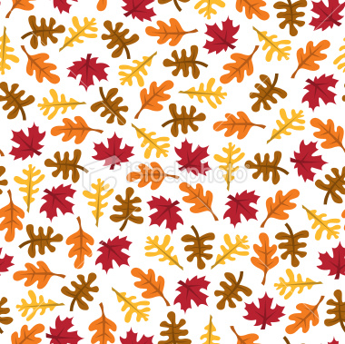 Stock Vector Illustration:  Retro Fall Leaves Seamless Pattern Background