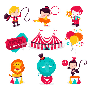 Stock Vector Illustration:  Carnival Circus Icons