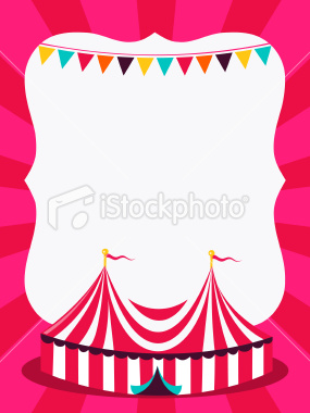 Stock Vector Illustration:  Carnival Circus Tent Copy space