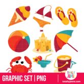 Beach And Sun - PNG Clip Arts