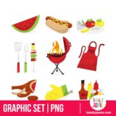 Summer Barbecue Icons - PNG Clip Arts