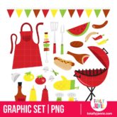 Summer Barbecue Party Clip Arts - PNG Clip Arts