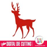 Christmas Reindeer Silhouette 9 - SVG Cut Files